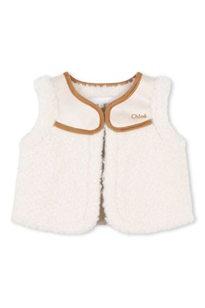 gilet in poliestere bianco CHLOE' KIDS | C20386N52